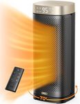 Dreo Elektrische ruimteverwarmer, elektrische kachel 3-Modus 3-Speed, Thermostaat, Afstandsbediening, 12H Timer, 70° oscillation, ECO-modus, kantelbeveiliging in oververhitting, keramische verwarming