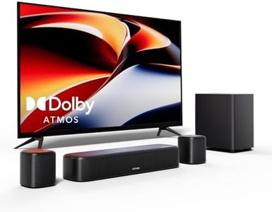 ULTIMEA 5.1ch Soundbar mit Dolby Atmos, 3D Surround Sound System für TV, App Control, Home Theater Sound System, TV Soundbar mit Subwoofer, 2 Surround Lautsprecher, HDMI eARC/Opt/AUX/BT, Aura A50 Pro