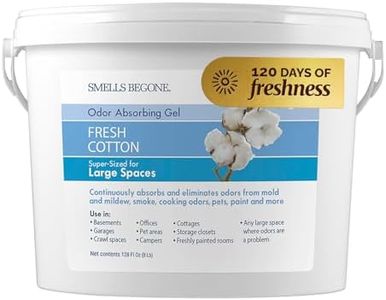 SMELLS BEGONE 1-Gallon Odor Absorber Gel - Air Freshener & Odor Eliminator for Homes, Garages & Commercial Buildings - Industrial Size - Fresh Cotton Scent