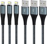 iPhone Charger Cable 10ft 3Pack【Apple MFi Certified】 Lightning Cable Nylon Braided USB A Fast iPhone Charging Cord for iPhone14/13/12/11/Pro/Pro Max/XR/XS/X/8/7/iPad/MacBook/iMac/iPod Touch