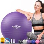 Soft Exercise Ball, Anti-Burst Yoga Ball Chair Supports 2200lbs, Workout Equipment w/Pump for Pregnancy Medicine Birthing Physical Therapy Stability Excersing Birth Swiss Fitness Gym Physio Labor Abs