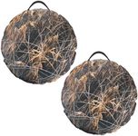 Menkxi 2 Pcs Winter Hunting Seat Cushion Portable Hunting Seat Pad Insulated Hunting Cushion Pad Hunting Seats for Ground Stadium Tree Winter Hunting Camping Fishing Outdoor, Reed Camouflage Pattern