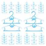 40 Pack Baby Hangers for Closet Plastic Kids Hangers Clothes Space Saving Hangers Non Slip Extendable Baby Hangers for Nursery Toddler Heavy Duty Clothing Hangers Bulk, Blue