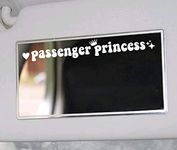 Passenger Princess Sticker Funny Car Stickers Decal Truck Car Accessories for Rearview Mirror Window JDM Vinyl Letter Decals for Men Women Girls Cute Queen (3 Pack White, 6 INCH)