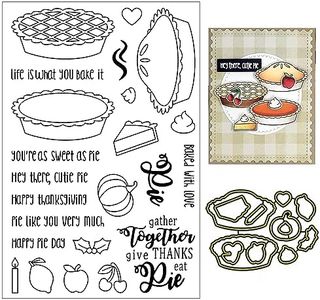 Briartw Thanking Season Cheer Pumpkin Clear Stamp and Cutting dies for Cards Making,Silicone Clear Stamps for DIY Cards Making Scrapbooking,Maing Thanksgiving Card