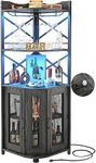 Aheaplus Corner Bar Cabinet with Po