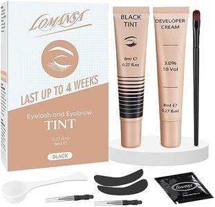 Lomansa Lash Tint Kit Instant Black Eyelash Dye and Brow Tint 8ml Easy to Use with Natural Results for Beginner Salon Beauty