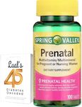 Lual Spring Valley Prenatal Multivitamin - 100 Tablets of Essential Nutrients for You and Your Growing Baby. Includes l Fridge Magnetic