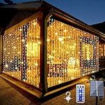 Upgraded Solar Curtain Lights Outdo