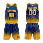 Custom Basketball Jersey for Men Women Adult Youth Print Name Number Logo, Hurricane-navy-yellow, Medium