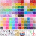 Funtopia 120 Colors 4mm Beads for Bracelets, 5 Boxes 5 Types Glass Seed Beads Kit, Friendship Bracelet Making Kit with 8 Sets Letter Beads, Gold Beads, DIY Jewelry and Art Crafts