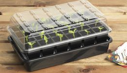 Garland GAL44LSW 24 Cell Self-Watering Propagator, Black, 38x17x26 cm