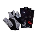 FDX Half Finger Cycling Gloves - Breathable, Gel Padded Protection, Anti-Slip - Fingerless Shock-absorbing Mitts for Mountain Bike, Road Bicycle, MTB, Riding, Men and Women (All Day-Black-XXL)