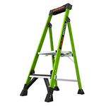 Little Giant Ladders, MightyLite 2.0, 4' Stepladder with Ground Cue, Fiberglass, Type IAA, 375 lbs Weight Rating, (15404-001), Green