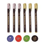 Wax Seal Pen Kit, PORXFLY 12 Pieces Metallic Marker Pens for Wax Seal Stamp Decorate,Wax Seal Pens Set Suitable for All Sealing Wax Beads,WaxSeal Sticks (6 PCS Wax Seal Pen)