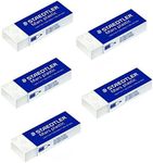 Staedtler Mars Plastic Pencil Eraser Rubbers School Office Drawing - Pack of 5-526 53