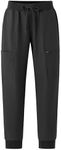 Ubon Women's Scrub Pants Workwear Elastic Drawstring Yoga Jogger Soft Stretch with Cargo Pockets, Black, Medium