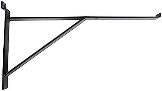 SSWBasics 12" Shelf Bracket & Support for Slatwall - Pack of 5 - 12 Inch Slat Wall Accessory Shelf Bracket - Ideal for Slatwall Shelves and Slatwall Shelf Support - Perfect for Retail, Boutique, Home,