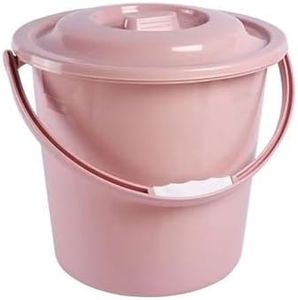 SSJJTT Chamber Pots with Lids Handle Urinal Bucket Spittoon Bed Pan Handheld Thick Mobile Toilet Pee Jug for Home Adults(Color:Pink,Size:Large)