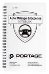 Portage Auto Mileage Log and Expense Notebook - Durable 5” x 8” Journal, Space for Over 400 Rides, Great for Tracking Mileage for Business Driving or Rideshare Apps