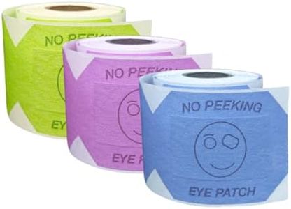 ATL Direct Variety Pack Eye Exam Cover - Disposable Eye Occluder, Eye Patch for Eye Exam, Disposable Occluder Eye Exams for Kids, 100 Eye Patches per roll, Eye Exam Occluders for Vision Screenings