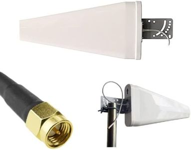 UniteCom 4G 5G High Gain Directional LPDA Yagi Antenna 11dBi 5 Meter LMR195 Cable 50 Ohm 600MHz 6GHz IP67 Indoor/Outdoor Waterproof LTE Antenna (Single Antenna)