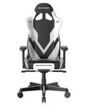 DXRacer G Series Modular Gaming Chair with Removable Seat Cushion and 4D Metal Armrest (Black & White)