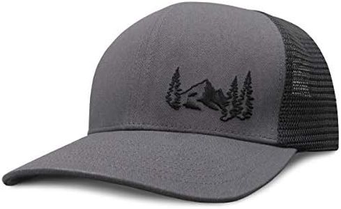 Grace Folly Trucker Hat for Men or Women- Many Cool Designs (Mountain- Gray)