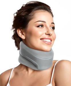 BETOVIN Neck Brace Cervical Collar - Neck Support Brace for Sleeping, Soft Foam Wraps Keep Vertebrae Stable and Aligned for Relief of Cervical Spine Pressure for Women & Men, (12.6-15.8 Inch) Grey