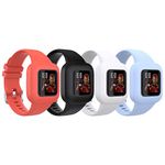 TiMOVO Band Compatible with Garmin Vivofit jr 3, [4-Pack] Soft Silicone Wristband, Adjustable Replacement Strap Accessories for Kids, fit Vivofit jr 3 - Red & Black & White & Cornflower Blue