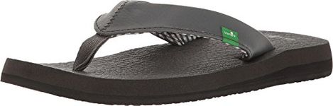 Sanuk Women's Yoga Mat Flip Flop, Charcoal, 7 M US