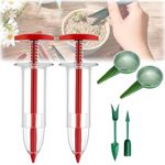 HASTHIP® Mini Seed Spreader Set - Gardening Pot Seeding Tool Kit - Garden Seed Planter Tool - Manual Seedlings Dibber & Widger Set - Garden Seeds Sowing Tool for Carrot, Lettuce, Spinach Seed (6 Pcs)