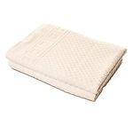 Carenesse 2 bath towels set 70 x 140 cm natural I 100% unbleached & undyed natural cotton Öko-Tex 100 I terry bath towel set with waffle pattern & border I absorbent/soft