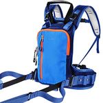 QOGIR Ski and Snowboard Harness for Kids: Learn to Ski Safely and Teach Your Child The Speed Control of Skiing, Ski Harness Trainer with Mini Backpack and Retractable Leash, Perfect for Beginner(Blue)