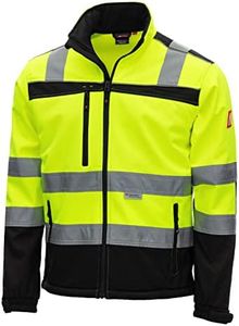 NITRAS 7171 Veste de Travail Haute Visibilité Homme - Imperméable, Coupe-Vent, Veste Softshell Homme et Femme - Jaune L