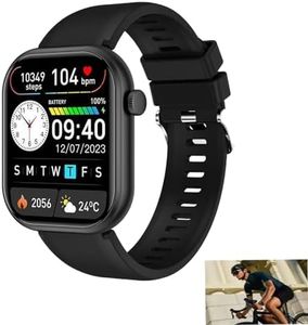 Smart Watch for Men Women Answer & Make Calls, 1.85" HD Touch Screen Smart Watches with Step Counter Heart Rate Sleep BP Monitor, 110+ Sport Modes, Fitness Tracker, Water Resistant Smartwatch, Black