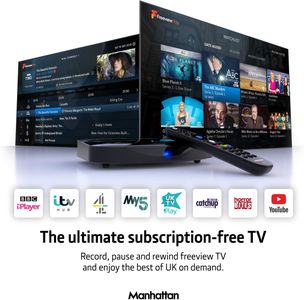 Manhattan T3-R 4K Recorder with 500GB Storage – Freeview Play TV Box