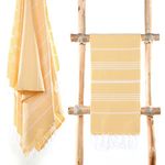 Cacala Lightweight and Thin Turkish Beach Towel 100% Cotton Sand-Free and Quick-Drying Goodness Perfect as an Extra Large Travel Towel, Beach Accessory, or Gift for Beach Lovers, 37 x 70