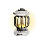 PINSAI LED Camping Lantern,Rechargeable Retro Metal Camping Light,Battery Powered Hanging Knob Dimmable Candle Lamp ,Portable Waterpoor Outdoor Tent Bulb, Emergency Lighting for Power Failure,Outages