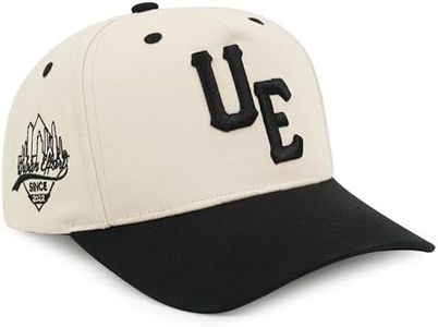 Urban Effort Vintage Trucker hat - for Men Women Baseball Hat - Trendy Sports Snapback Closure for Your Style & Outdoors (Curved Bill, OffWhite/Black)