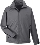 AquaGuard Men's Waterproof Hooded Rain Jacket Lightweight Wind-Breaker, Sport Graphite, 4X-Large