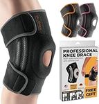 DR. BRACE ELITE Knee Brace with Side Stabilizers & Patella Gel Pads for Maximum Knee Pain Support and fast recovery for men and women-Please Check How To Size Video (Mercury, X-Large)