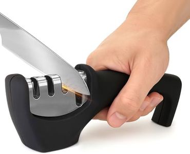 Billord Knife Sharpener - 4-in-1 Kitchen Knifes and Scissor Sharpening Tool for Straight and Serrated Knives, Professional Kitchen Chef Knife Sharpeners Kit Accessories for Repair, Polish and Sharpen