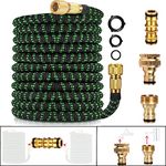 Garden Hose Pipe Expandable Garden Hose,Garden Hoses Flexi Hose with 1/2"-3/4" Brass Fittings,Universal Kitchen Tap Connector for Pet & Car Washing, Cleaning, Watering Lawn and Garden (50ft)