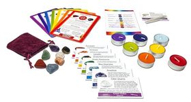 Chakra Clearing Crystal and Aromatherapy Altar Kits (32 Pc): Scented Candles, Chakra Stones, ID Cards, Chakra Healing Cards for Meditation, Reiki, Energy Work - Spirituality and Mindfulness