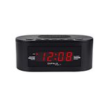 ZAPALA expert Alarm Clock Radio for Bedroom, 2 Alarms Clear LED Display Plug in Simple Basic Digital FM Clock Radio with USB Charging Port, Adjustable Volume, Snooze for Deep Sleepers Kids Elderly