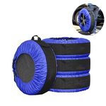 Tire Cover FLR Adjustable Waterproof 30in Tire Covers Protection Covers with 4 Pcs Wheel Felts Seasonal Tire Storage Bag for Car Off Road Truck Set of 4