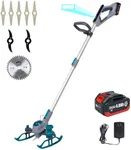 Talionqu Ultralight Cordless Weed Wacker - 5.2lbs All-Aluminum Design, 20V 4.0Ah Battery (100min Runtime) 2-in-1 Lawn Edger & Trimmer, Quiet Operation (Battery+Charger)