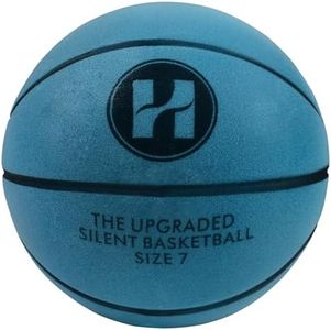 HEABRZINGWJ Official Silent Basketball Size 7 (29.5"),Dribble Dream Upgraded Indoor Basketball & Quiet Bounce Dunk Airless Basketball with Box，Blue