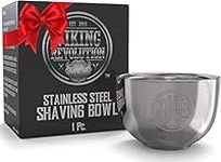 Viking Revolution Shaving Soap Bowl Stainless Steel - Shave Bowl for Shave Cream & Soap- Double Layer, Unbreakable Shaving Bowl for Wet Shave